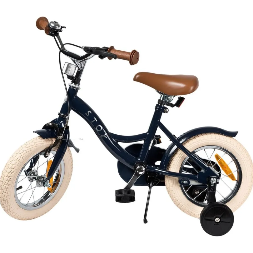 Outlet 12" Vintage Cykel Navy Barn Barncyklar