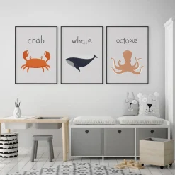 Clearance Affisch Med Krabba Barn Barnrumsaccessoarer
