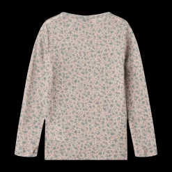 Discount Alfie Långärmad T-shirt I Ull Blue Flowers Barn Tröjor & Toppar