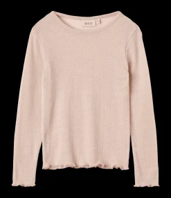 Alli Långärmad T-shirt I Ull Och Silke Pale Lilac Barn Tröjor & Toppar