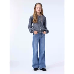 New Asta Byxor I Vävt Tyg Rhinestone Denim Barn Byxor & Shorts