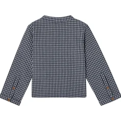 Discount August LS Skjorta Seersucker Navy Check Barn Tröjor & Toppar