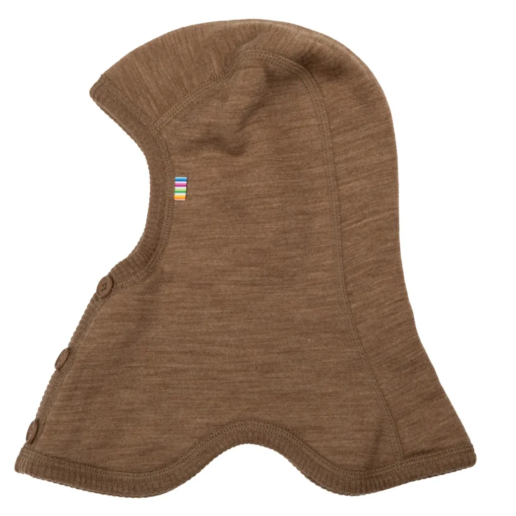 Sale Balaklava I Ull Med Knappar Warm Brown Barn Accessoarer