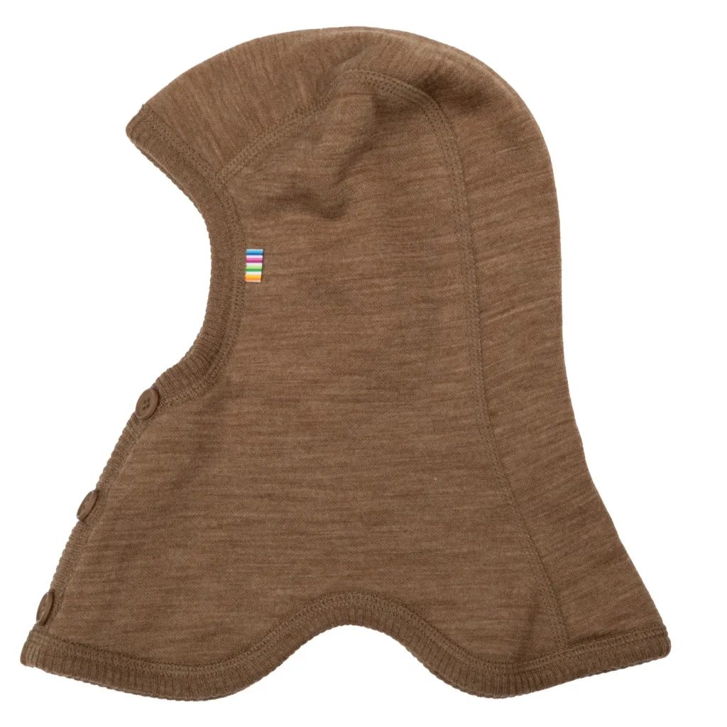 Sale Balaklava I Ull Med Knappar Warm Brown Barn Accessoarer