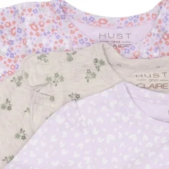 Outlet Bella 3-pack Baby Body Wheat Melange Barn Bodys & Bodysuits