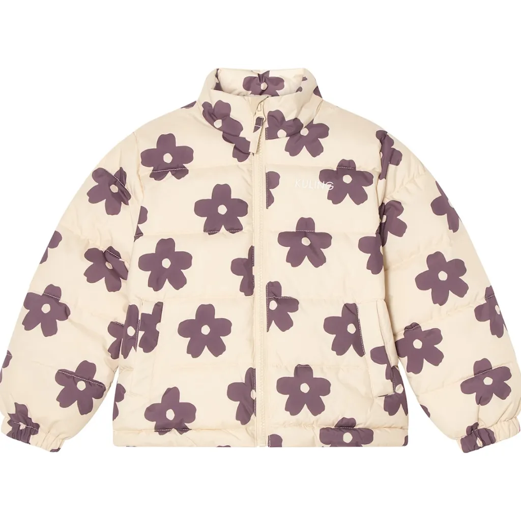 Clearance Bern Vadderad Jacka Aubergine Flower Jackor & Kappor