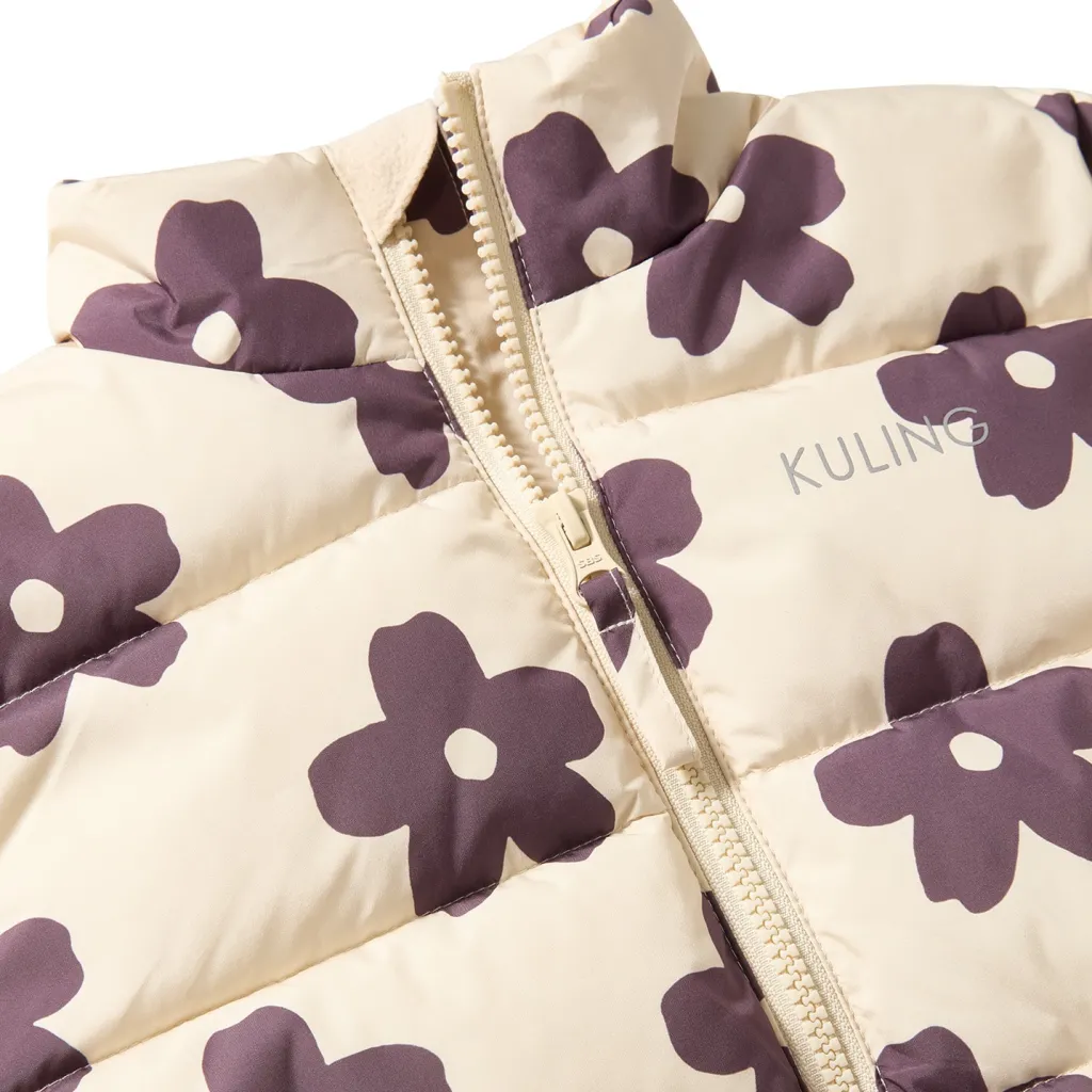 Clearance Bern Vadderad Jacka Aubergine Flower Jackor & Kappor