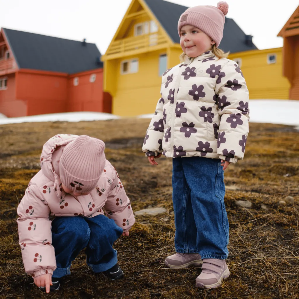 Clearance Bern Vadderad Jacka Aubergine Flower Jackor & Kappor
