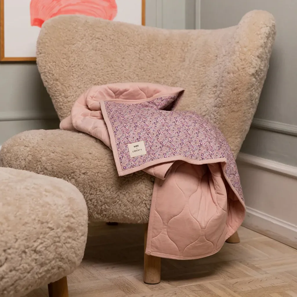 Clearance x Liberty Quiltad Filt Eloise - Blush Filtar & Lapptäcken