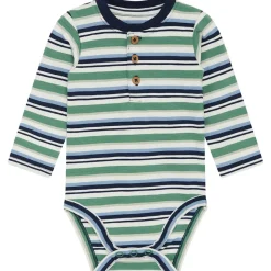 Best Bjorn Randig Baby Body Spruce Barn Bodys & Bodysuits