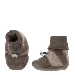 Outlet Booties I Mjuk Ull Brown Barn Babyskor