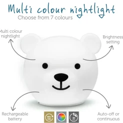 Clearance Bor The Bear Nattlampa White Belysning