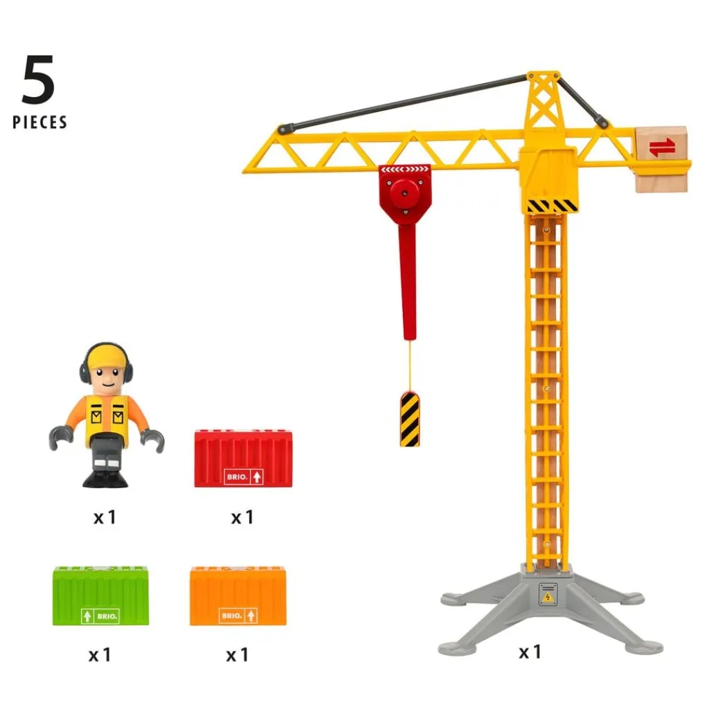 Best ® World - 33835 Light up Construction Crane Lekset Bilar & Fordon