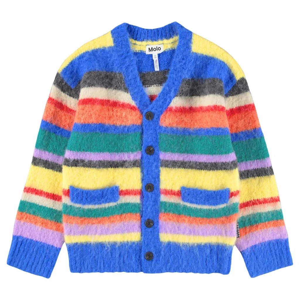 Best Brutus Cardigan Fuzzy Stripe Barn Tröjor & Toppar