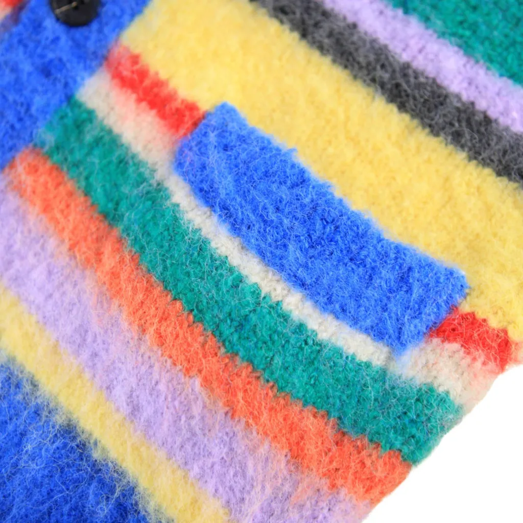 Best Brutus Cardigan Fuzzy Stripe Barn Tröjor & Toppar