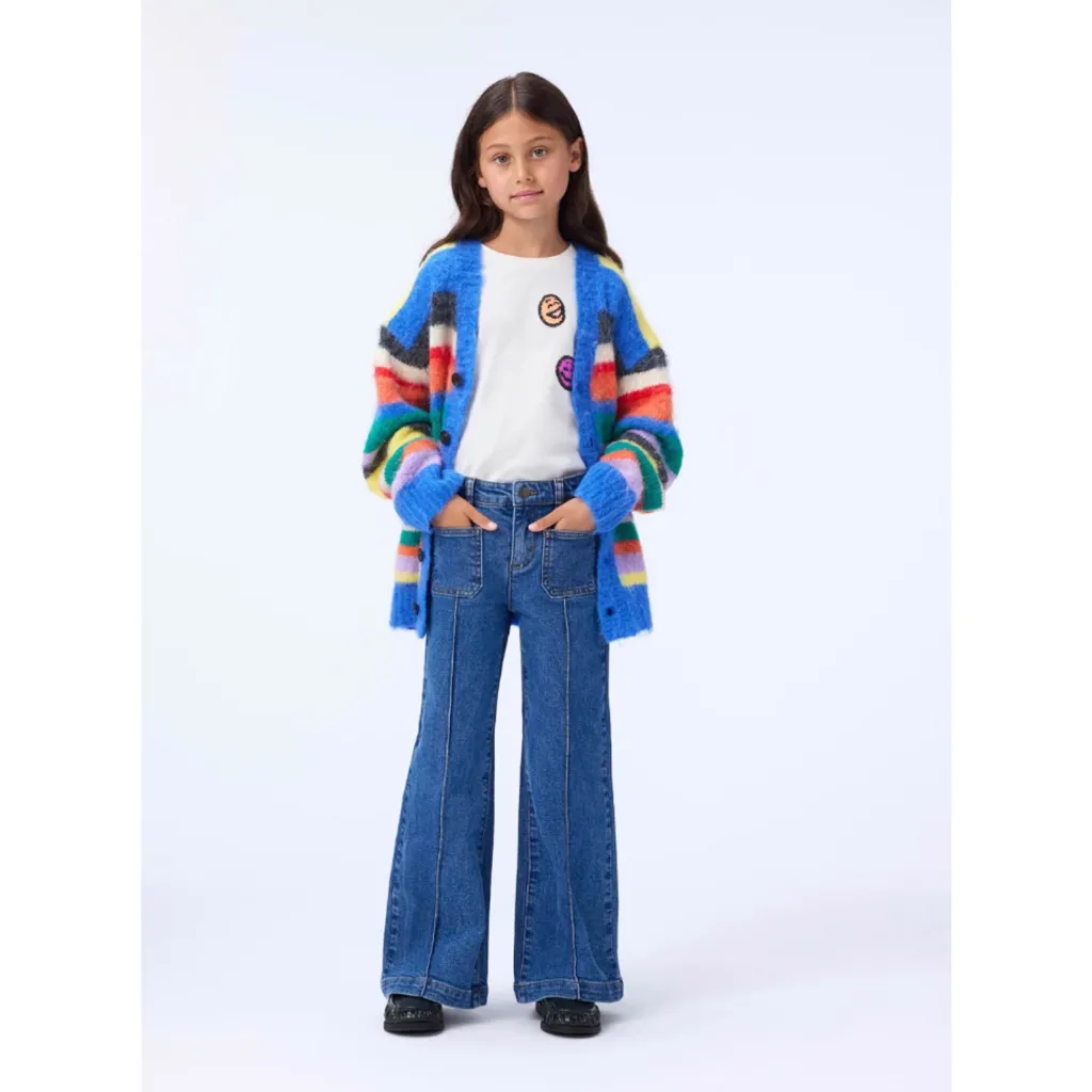 Best Brutus Cardigan Fuzzy Stripe Barn Tröjor & Toppar