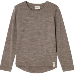 Canberra Baselayer-topp I Ull Light Brown Melange Barn Underställ
