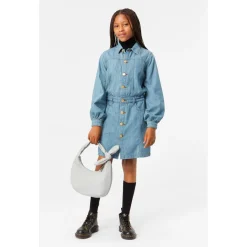 Hot Chaya Jeansklänning Washed Denim Blue Barn Klänningar & Kjolar