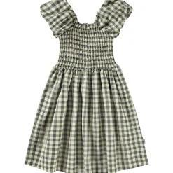 Cherisla Short-Sleeved Dress Sun Check Barn Klänningar & Kjolar