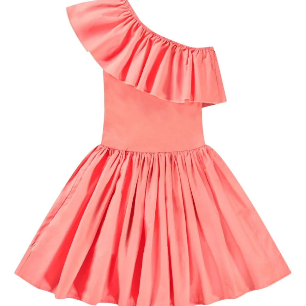 Clearance Chloey Short Sleeve Dress Warm Coral Barn Klänningar & Kjolar