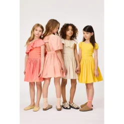 Clearance Chloey Short Sleeve Dress Warm Coral Barn Klänningar & Kjolar