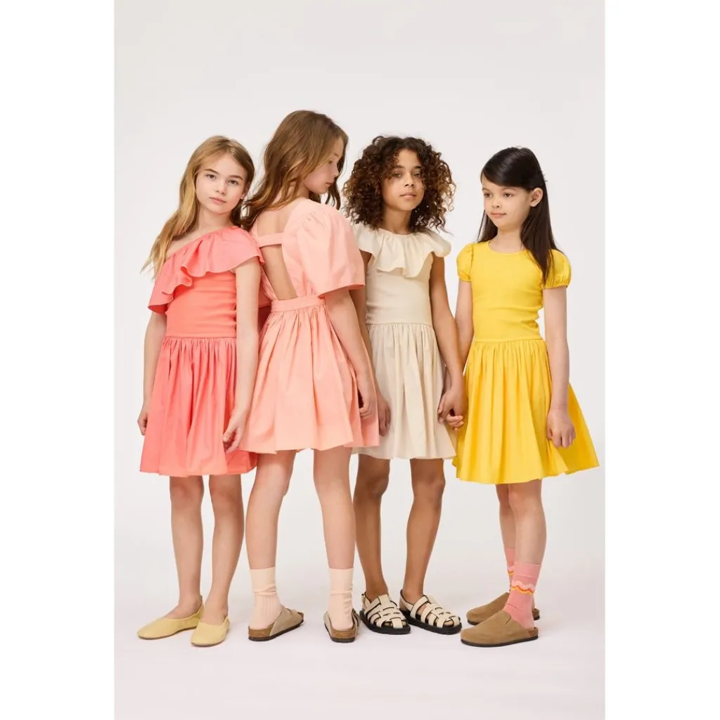 Clearance Chloey Short Sleeve Dress Warm Coral Barn Klänningar & Kjolar