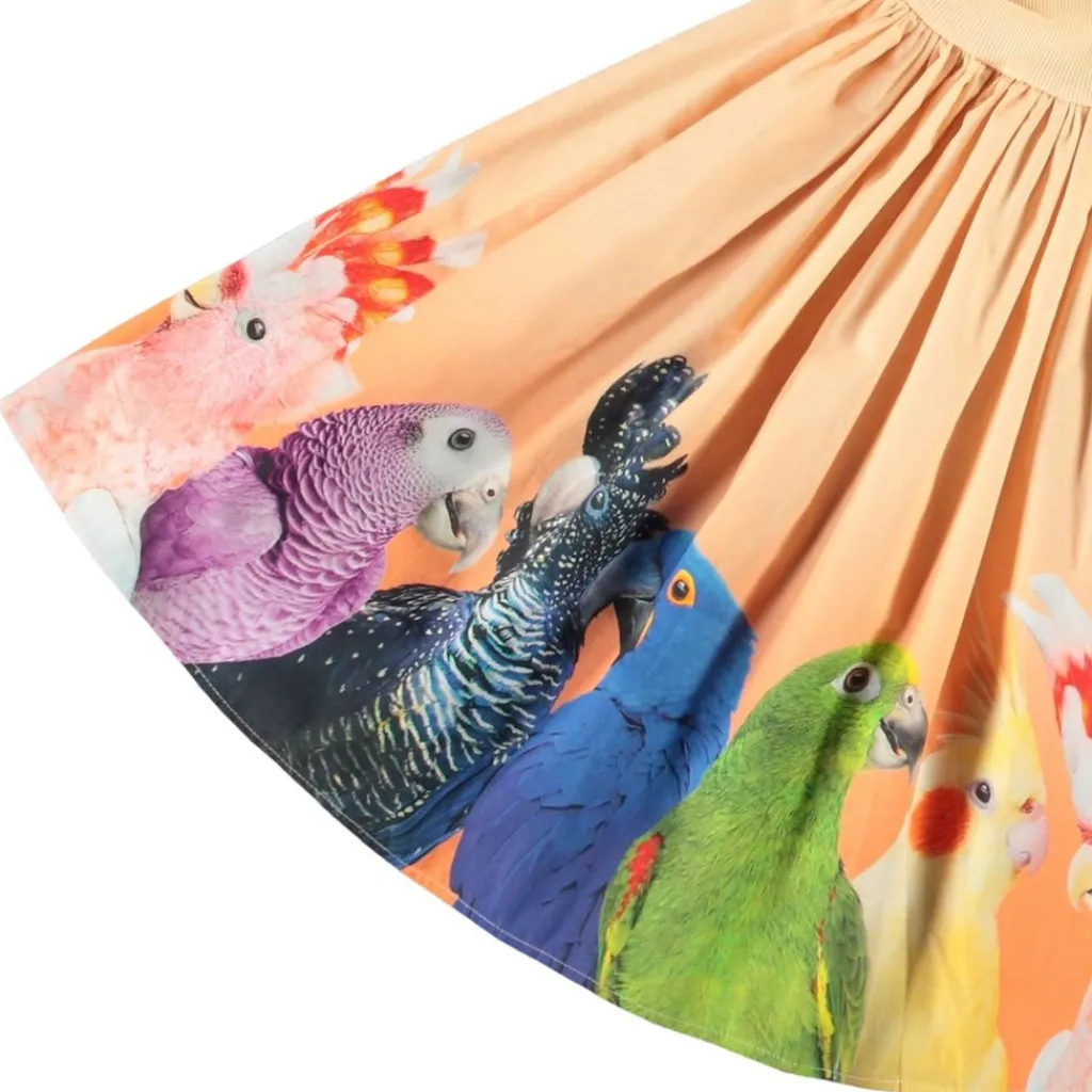 Discount Cissa Short-Sleeved Dress Rainbow Parrots Barn Klänningar & Kjolar