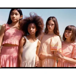 Best Clotilde Short-Sleeved Dress Pale Melon Barn Klänningar & Kjolar