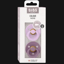 Outlet Colour 2-pack Runda Latexnappar Violet Sky Mauve Nappar & Napphållare