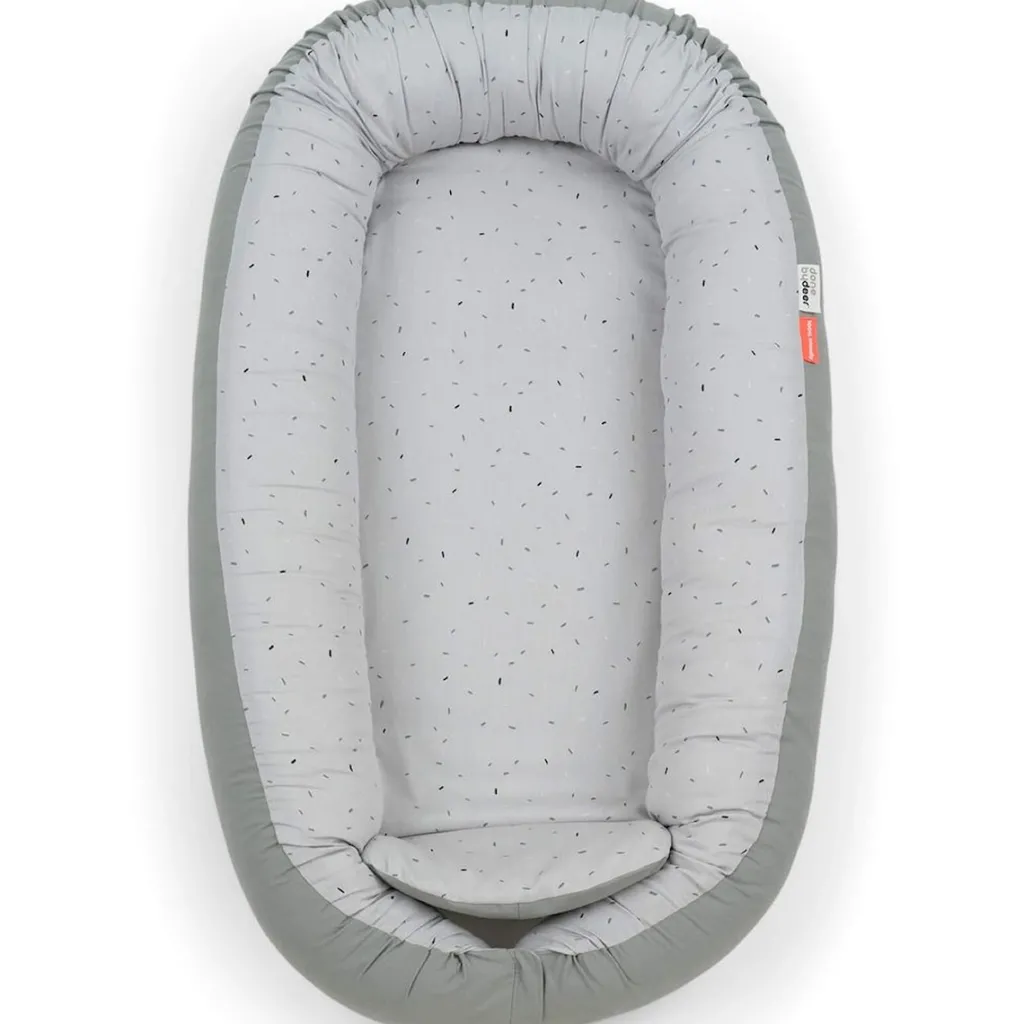 New Confetti Cozy Babynest Grått Babynest & Babyliftar