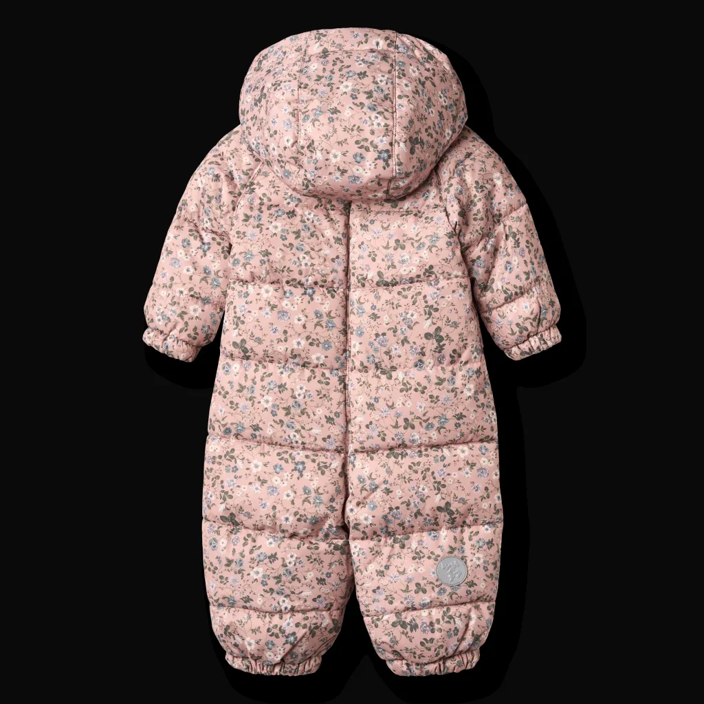 Sale Edem Vadderad Babyoverall Rose Powder Flowers Overaller