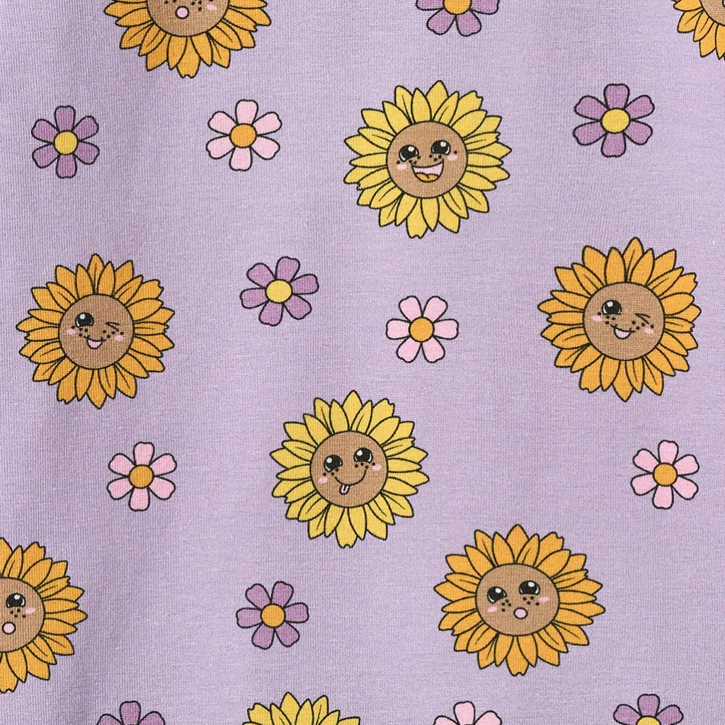 Discount Elstar With Sunflowers Långärmad Baby Body Heather Purple Barn Bodys & Bodysuits