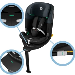 Hot Emerald 360 S Bilbarnstol 0-12Y / 0-36 Kg Tonal Black Barn Bilbarnstolar