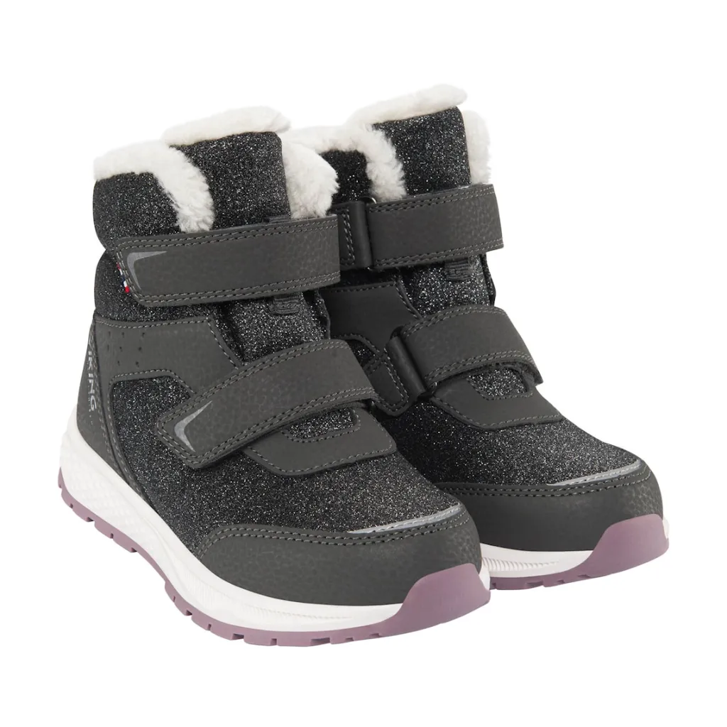 Equip Glitter Warm WP 2V Charcoal/Dusty Pink Barn Kängor, Stövlar & Vinterskor