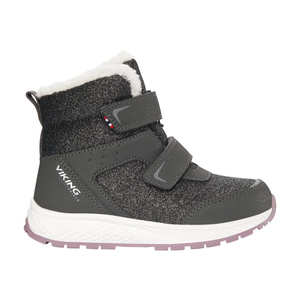 Equip Glitter Warm WP 2V Charcoal/Dusty Pink Barn Kängor, Stövlar & Vinterskor