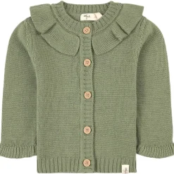 Best Flounce Stickad Kofta Khaki Barn Tröjor & Toppar