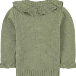 Best Flounce Stickad Kofta Khaki Barn Tröjor & Toppar