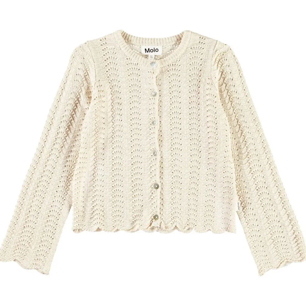 Hot Gigi Knitted Cardigan Sand Melange Barn Tröjor & Toppar