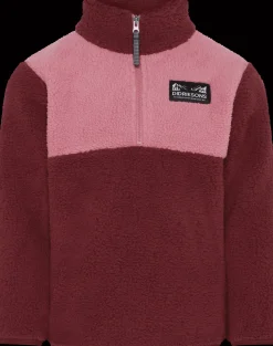 Hot Gosig Kids Jumper Med Halv Dragkedja Anemon Red Barn Tröjor & Toppar