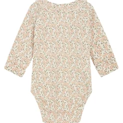 Best GOTS Bing Blommig Omlottbody Oat Milk Barn Bodys & Bodysuits