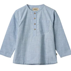 Online GOTS Bjørk Skjorta Blue Stripe Barn Tröjor & Toppar