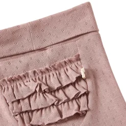 Clearance GOTS Elsy Pointelle Baby Byxor Pink Mauve Barn Byxor & Shorts