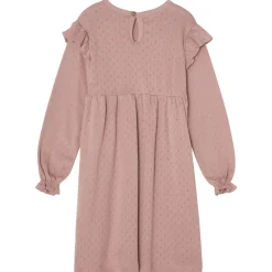 Hot GOTS Hedda Pointelle Klänning Pink Mauve Barn Klänningar & Kjolar