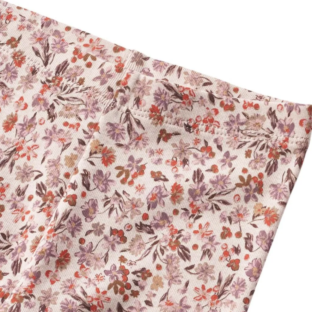 Discount GOTS Jules Blommiga Baby-leggings Pale Rose Barn Byxor & Shorts