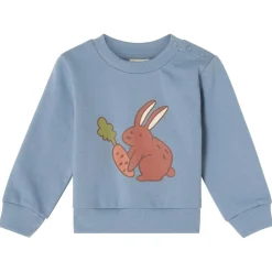 Sale GOTS Martin Mjukisset Med Kanintryck Dove Blue Barn Outfits & Gåvoset