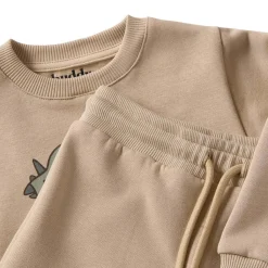 Sale GOTS Martin Sweatshirt Set Green Dino Barn Outfits & Gåvoset