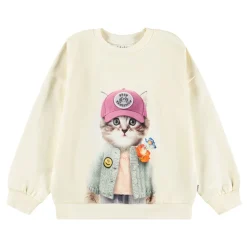 Best GOTS Maxi Sweatshirt Kitty Miauu Barn Tröjor & Toppar