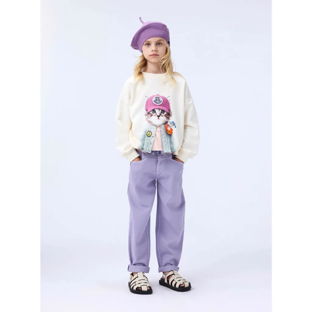 Best GOTS Maxi Sweatshirt Kitty Miauu Barn Tröjor & Toppar
