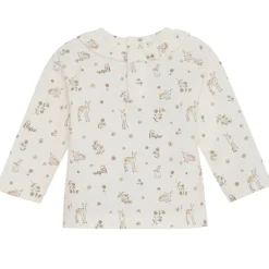 Discount GOTS Mönstrad Långärmad T-shirt Silver Peony Barn Tröjor & Toppar