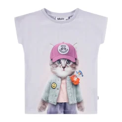 Sale GOTS Ragnhilde T-shirt Kitty Miauu Barn Tröjor & Toppar